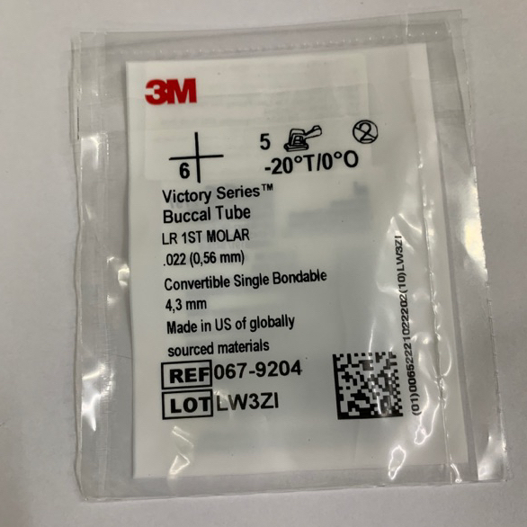 Tube - Mắc cài Răng 6, Răng 7 3M (Bán lẻ từng cung)