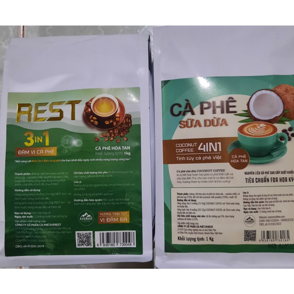 Túi 50 gói_ Cà phê sữa REST 3IN1 Đậm vị cà phê_ Thơm ngon👉 uống là ghiền nha 👌👍