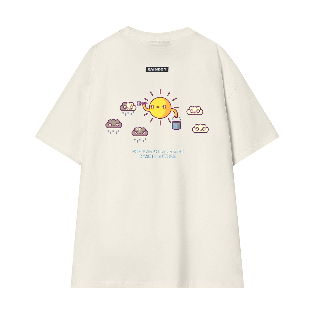 Áo phông local brand nam nữ unisex , tay lỡ thun form rộng teen cổ tròn oversize cotton màu tee RAINDZY ATL01
