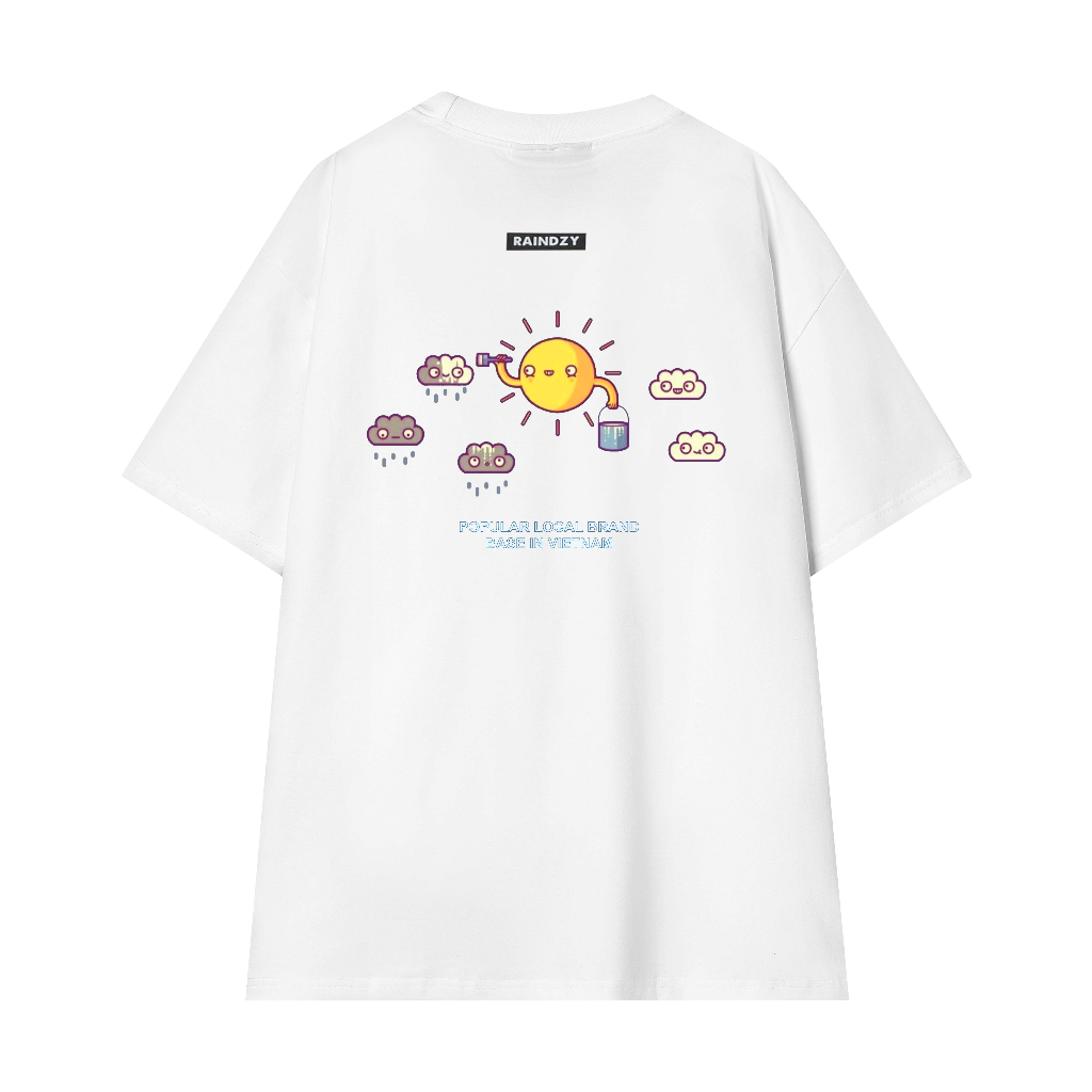Áo phông local brand nam nữ unisex , tay lỡ thun form rộng teen cổ tròn oversize cotton màu tee RAINDZY ATL01