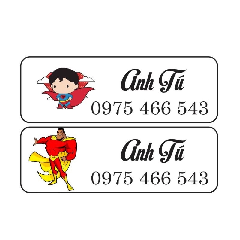 300 Tem ticker in tên bé theo yêu cầu