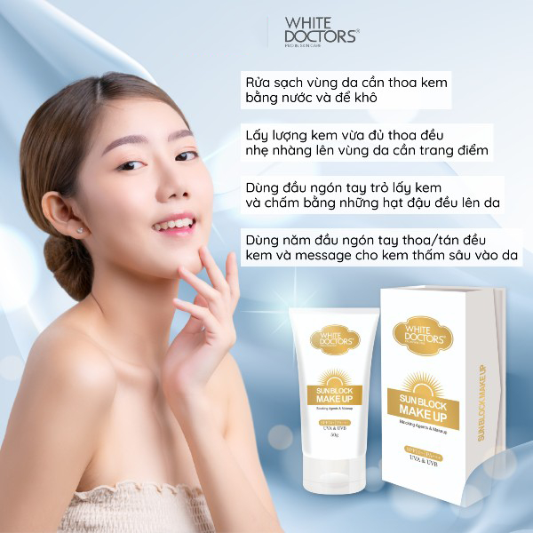 Kem chống nắng trang điểm White Doctors Sunblock Makeup 40g