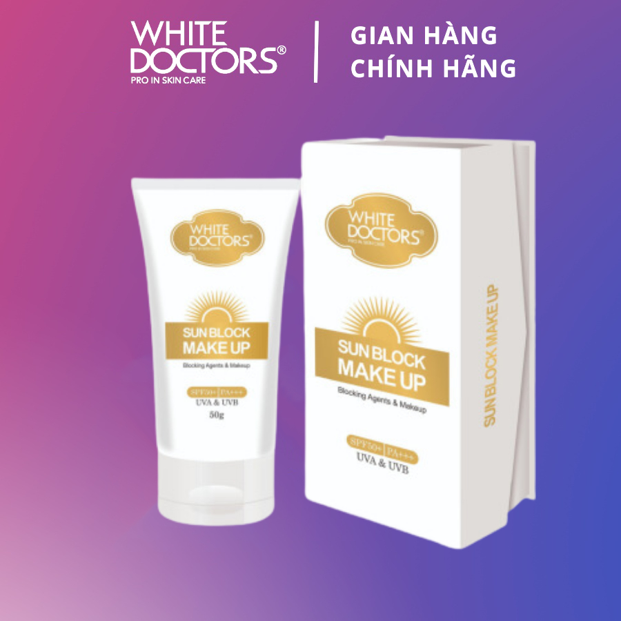 Bộ đôi giảm nám da thể nhẹ White Doctors - Sun Block Makeup và Melasma Clearr