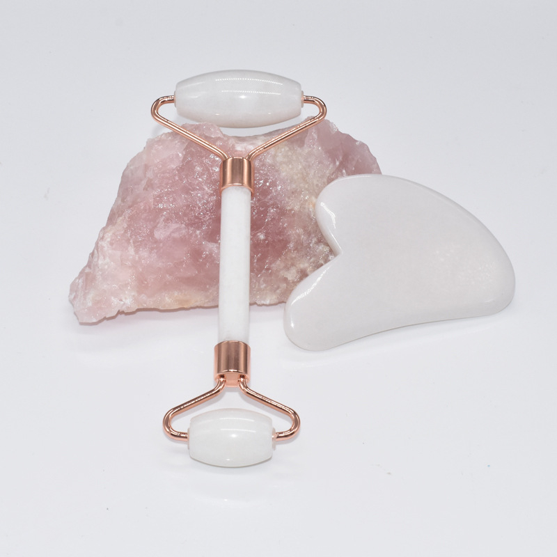 Thanh lăn mặt đá Guasha cây lăn mặt nâng cơ massage tự nhiên