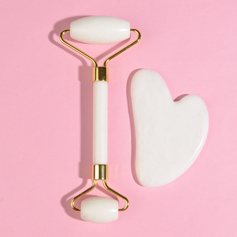 Thanh lăn mặt đá Guasha cây lăn mặt nâng cơ massage tự nhiên