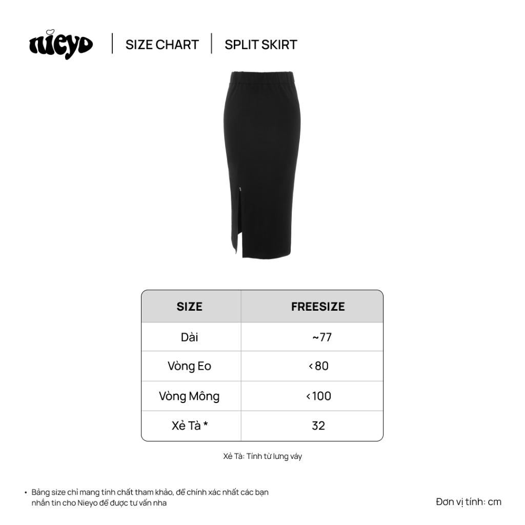 NIEYO MADE- Chân Váy Xẻ Split