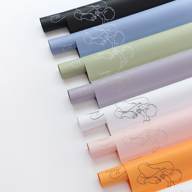 Giấy Gói Hoa in Chữ I Love You Sắc Nét Nhiều Màu