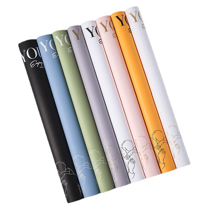 Giấy Gói Hoa in Chữ I Love You Sắc Nét Nhiều Màu