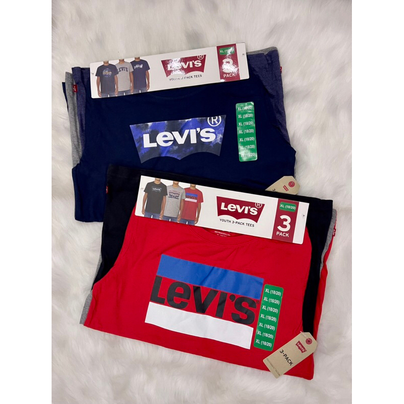[Hàng Costco Mỹ] Set 3 áo Levi's chính hãng size XL(50-60kg) form kid