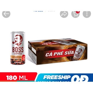 Cà phê sữa boss lon 180ml