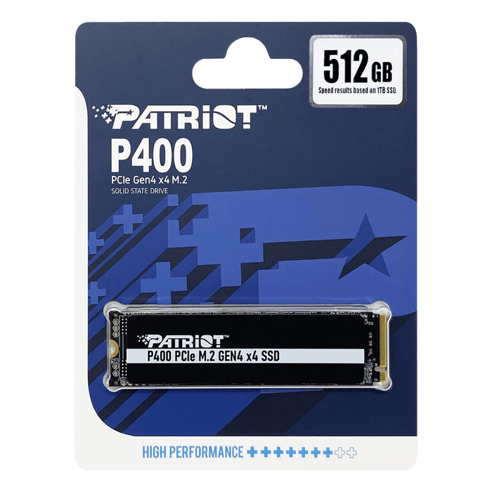 SSD Patriot P400 512GB - NVMe PCIe M.2 Gen4 x 4 - Low-Power Consumption Solid State Drive - P400P512GM28H