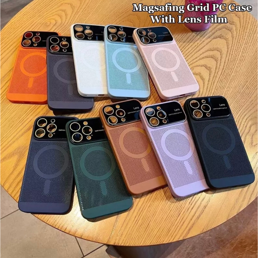 Ốp lưng tản nhiệt chống nóng hỗ trợ sạc kèm len bảo vệ camera cho iPhone 11 Pro max,14 pro max,13 pro max,12 pro max
