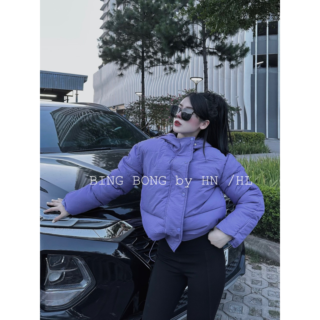 Áo khoác phao béo lông vũ