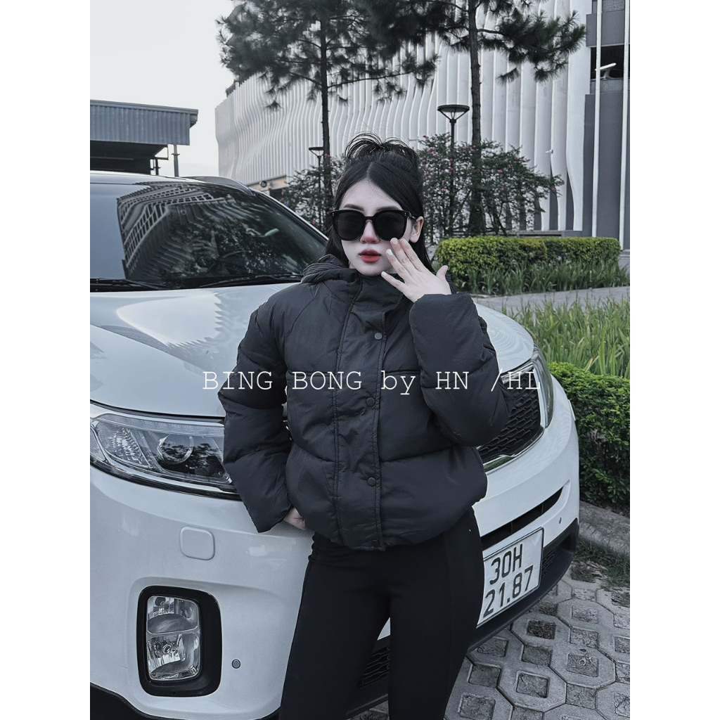 Áo khoác phao béo lông vũ