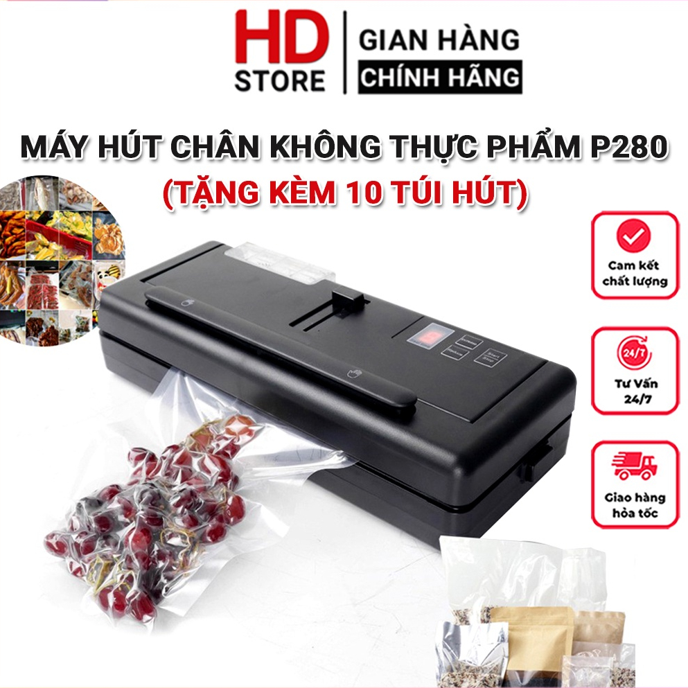 Máy hút chân không KAW - P280 hút tốt các loại túi trơn 2 mặt kiêm hàn miệng túi lực hút khỏe - Bảo hành 1 năm