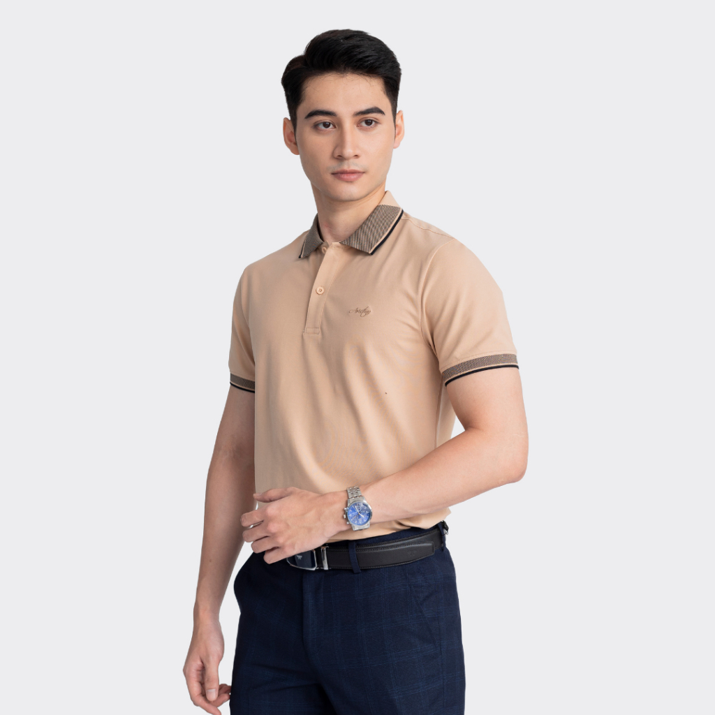 Áo polo nam ngắn tay ARISTINO phom Regular fit, chất liệu Cotton Organic thoáng khí, thấm hút vượt trội - APS166S3
