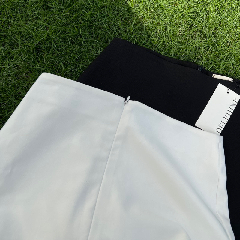 _ Chân váy basic trơn lưng thấp | Jennie skirt
