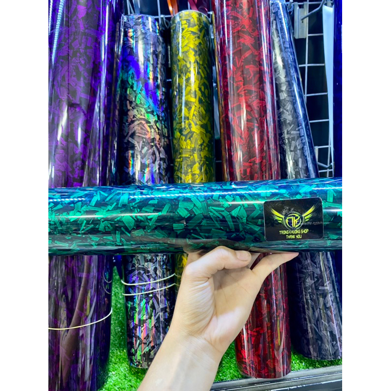 DECAL  CARBON FORGED CAO CẤP DÁN TRANG TRÍ CHO XE MÁY, ĐIỆN THOẠI, OTO ….