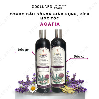 Combo dầu gội-xả giảm rụng, kích mọc tóc agafia