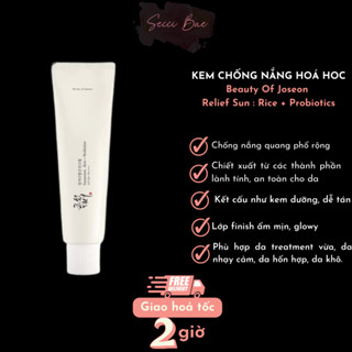 Kem chống nắng hoá học BOJ Beauty Of Joseon Relief Sun : Rice + Probiotics (SPF50+ PA++++) 50ml