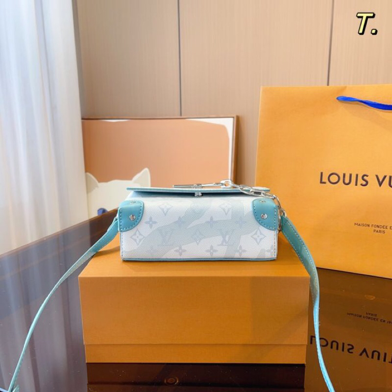 ⚡️[Hight Quality] Hàng Có Sẵn!! Túi Đeo Chéo LV Luon Vuituoi Monogram Plain Leather - Mẫu Bag Lv Xanh Phối Xích Hot Hit