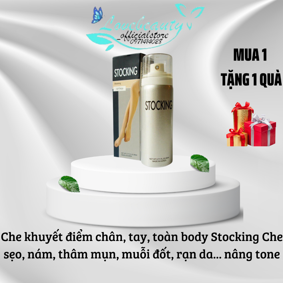Che khuyết điểm Stocking tất phun chống nắng SPF 50 xịt chống nắng trắng da che khuyết điểm chân [𝐓𝐚̣̆𝐧𝐠 𝐦𝐚́𝐲]