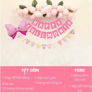 Set bóng trang trí happy full month 7
