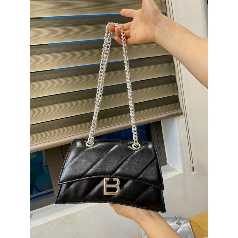 Túi B dây xích bạc sz 25