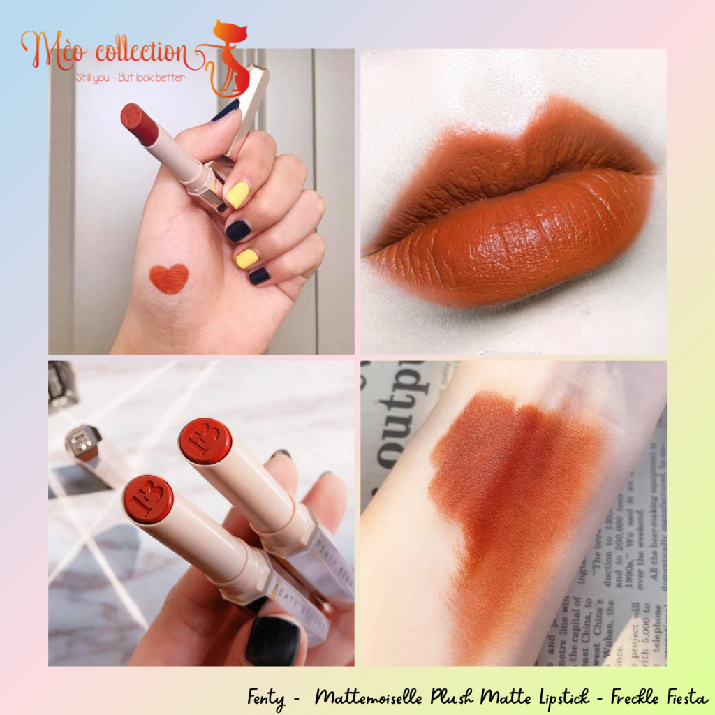 Son thỏi Fenty Beauty by Rihanna - Mattemoiselle Plush Matte Lipstick màu Freckle Fiesta