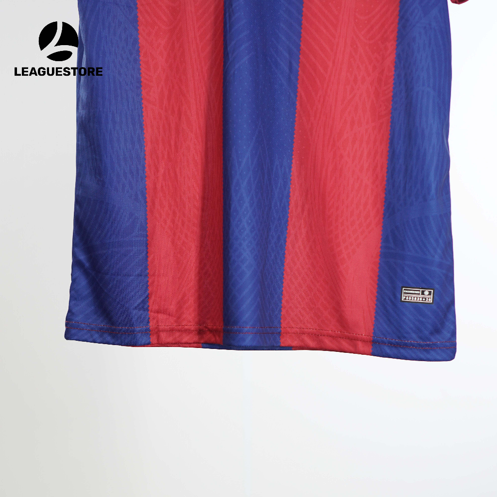 Áo Barcelona Leaguestore - bộ quần áo đá bóng thể thao sân nhà Barca màu đỏ sọc xanh form âu mùa 23/24