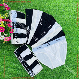 Combo quần lót tam giác, sịp chéo nam, quần sịp tam giác nam Mix nhiều mẫu MÀU ĐEN, MÀU TRẮNG chất vải thun lạnh