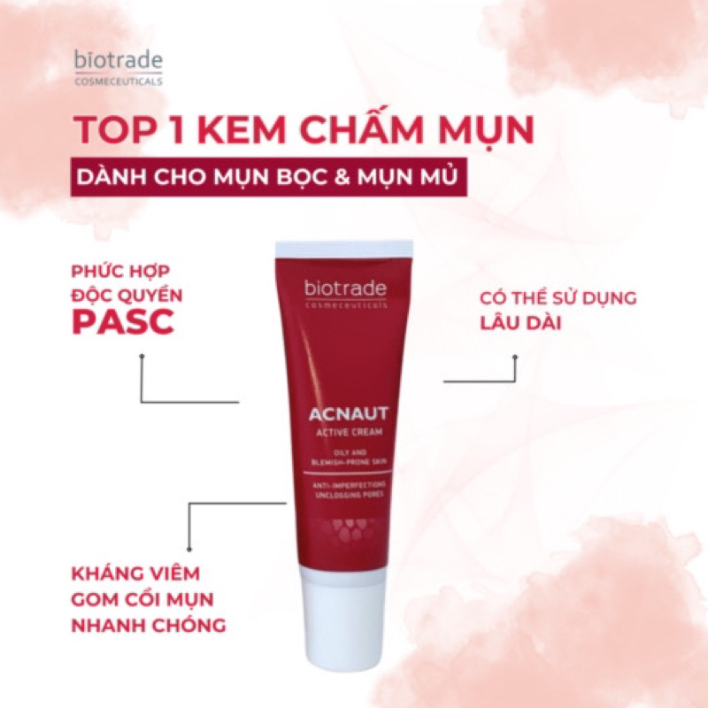 Kem Chấm Mụn Hoạt Tính Biotrade Acnaut active cream