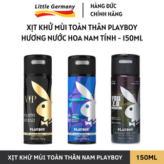 Xịt khử mùi toàn thân PLAYBOY hương nước hoa nam tính 150ML - Hương nước hoa nam tính, quyến rũ, lưu hương lâu -hàng Đức