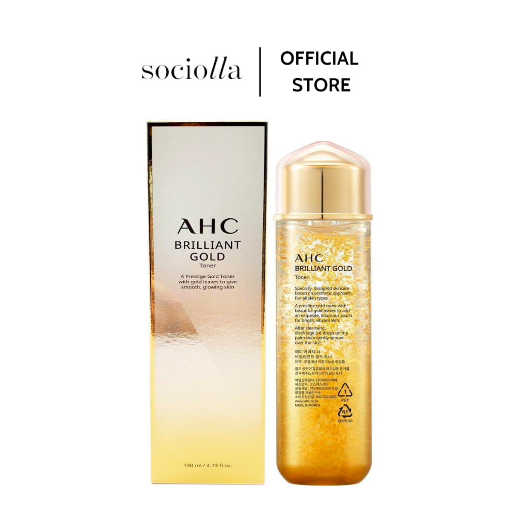 [HSD T4/2024] Nước Cân Bằng Tinh Chất Vàng AHC Brilliant Gold Toner 140ml