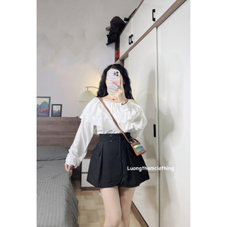 🌈set short áo nơ lưng tay bồng
