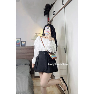 🌈set short áo nơ lưng tay bồng