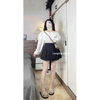 🌈set short áo nơ lưng tay bồng