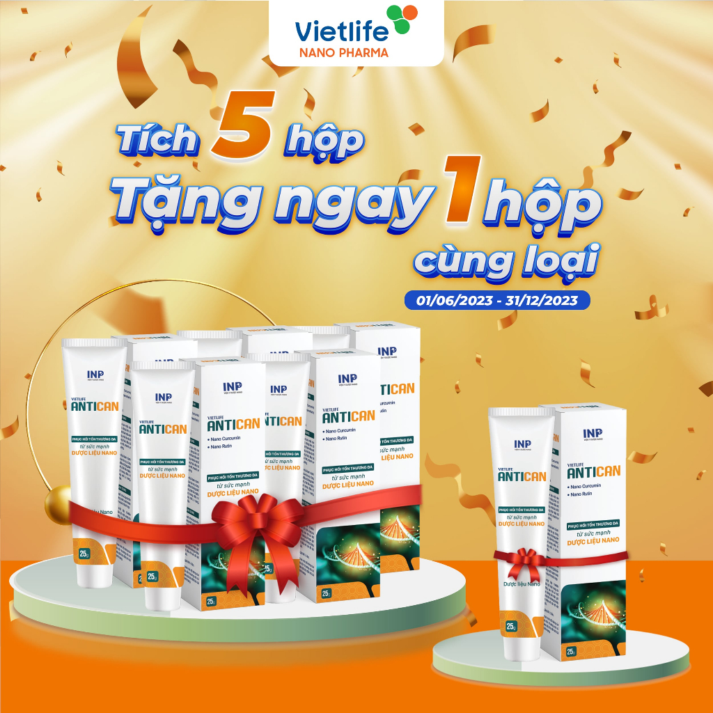 [Mã BMLT35 giảm đến 35K đơn 99K] [CHÍNH HÃNG] Vietlife Antican GEL bôi 50g - Hỗ trợ bỏng sẹo thâm từ dược liệu Nano