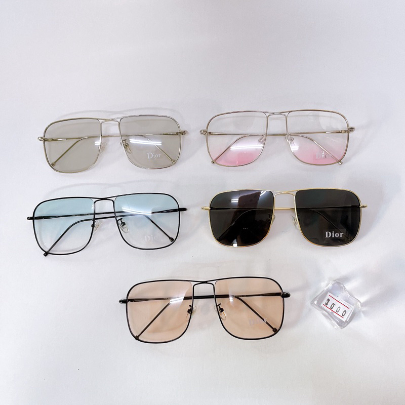 Kính râm oversize kim loại mảnh sang chảnh,kính mát má hồng UV400