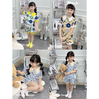 Bộ ngủ pijama cho bé gái chất lụa mango từ 15-38kg