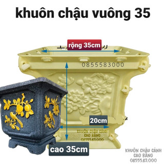khuôn đúc chậu cảnh vuông 35 khuôn có lòng trong dễ dàng sử dụng cho người mới bắt đầu