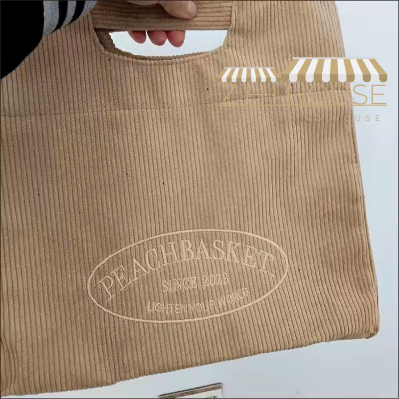 Túi đeo chéo Peachbasket hình hộp chữ nhật phong cách Unisex
