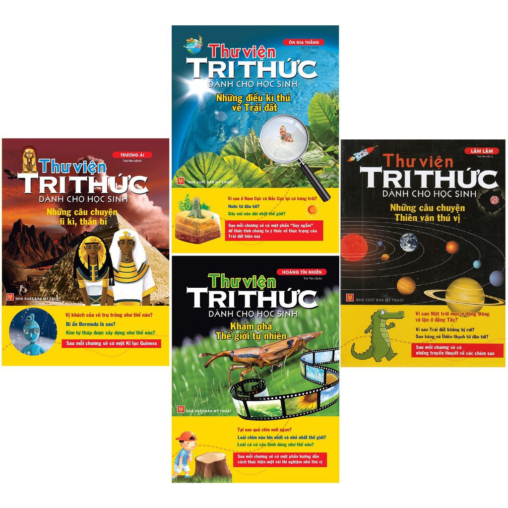 Sách: Combo Thư Viện Tri Thức Dành Cho Học Sinh (4 Cuốn)