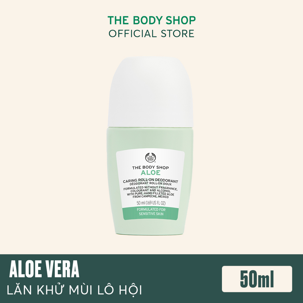 Lăn khử mùi The Body Shop Aloe Caring Roll on Deodorant 50ml