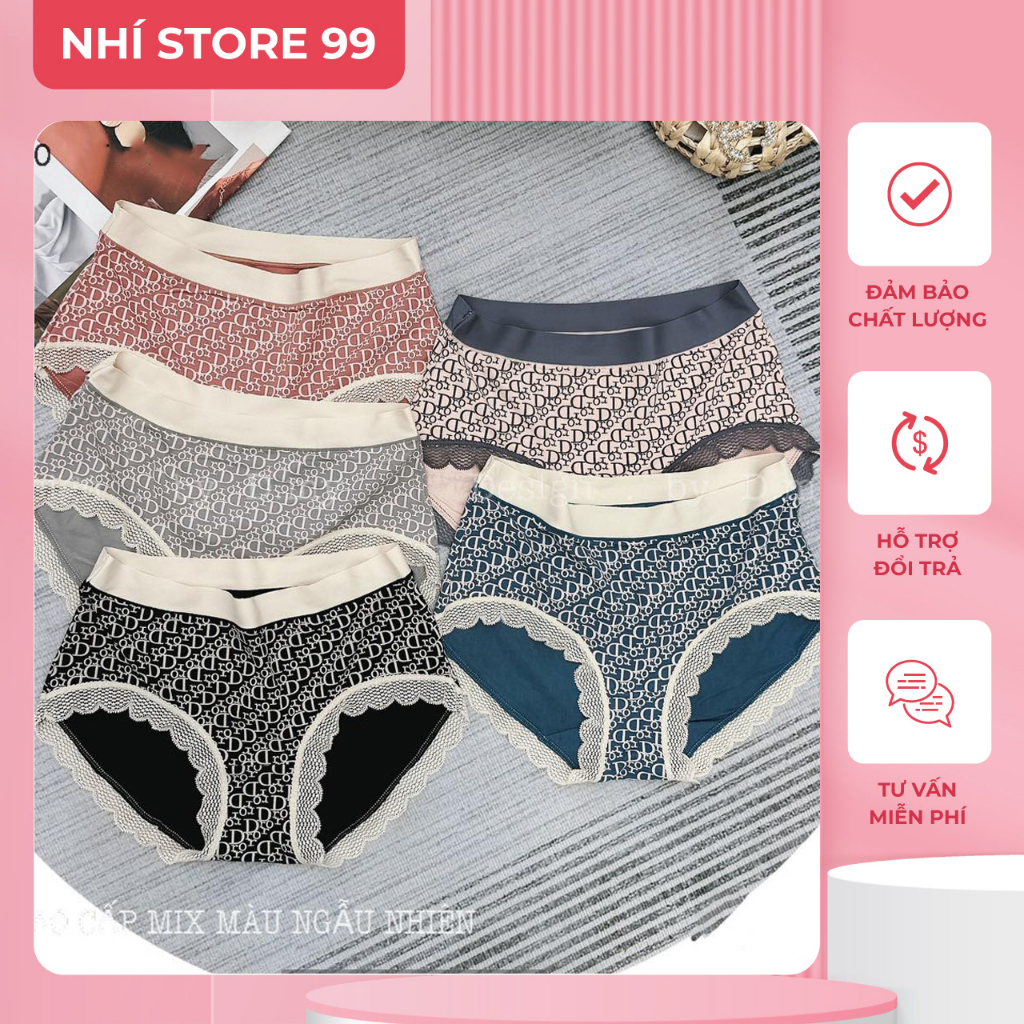 Set 5 quần lót họa tiết Đì O Cao cấp