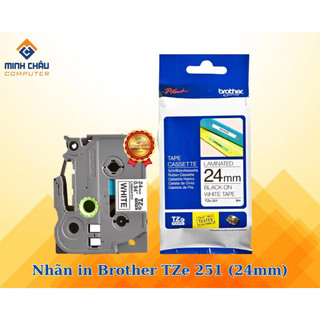 Băng nhãn dùng cho Brother TZe khổ 24mm Hàng chính hãng