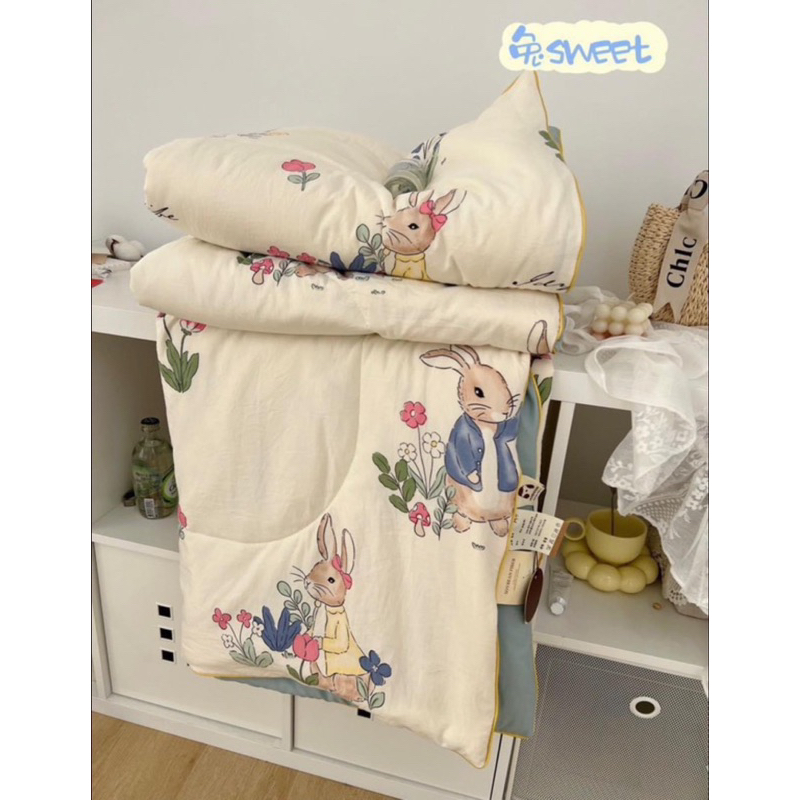 Chăn Cotton Đũi Hàn Mát Lạnh Kích Thước 2mx2m2 Chất Liệu Mát Mẻ,Chăn Tiện Ích Dễ Dùng