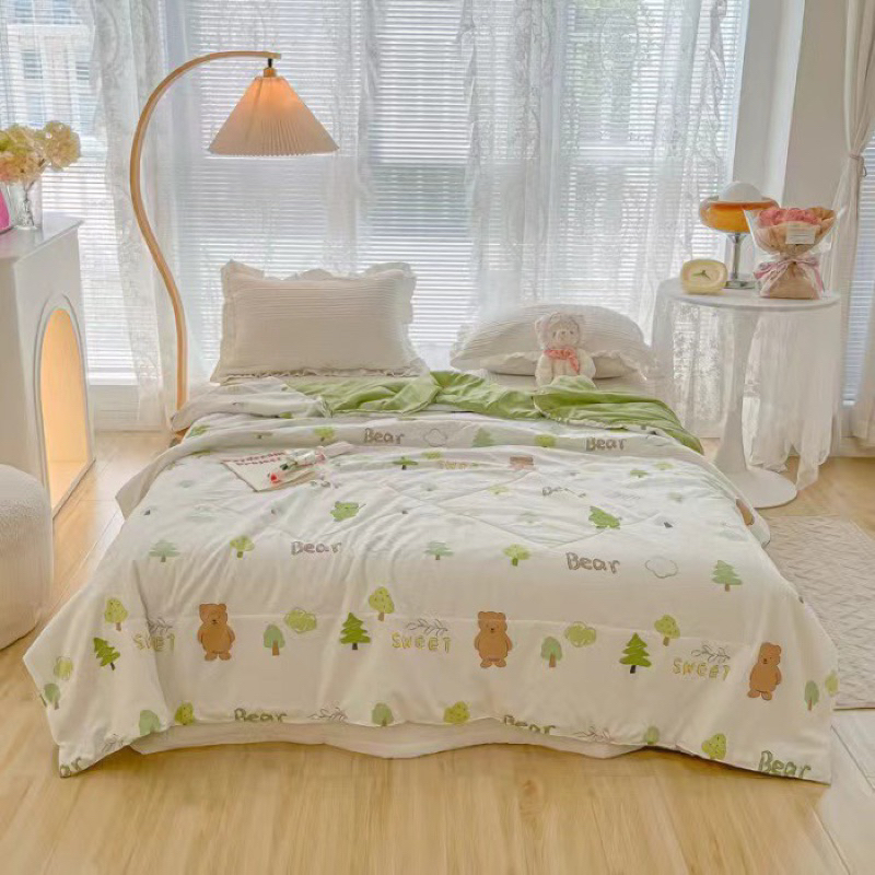 Chăn Cotton Đũi Hàn Mát Lạnh Kích Thước 2mx2m2 Chất Liệu Mát Mẻ,Chăn Tiện Ích Dễ Dùng