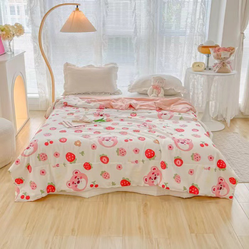 Chăn Cotton Đũi Hàn Mát Lạnh Kích Thước 2mx2m2 Chất Liệu Mát Mẻ,Chăn Tiện Ích Dễ Dùng