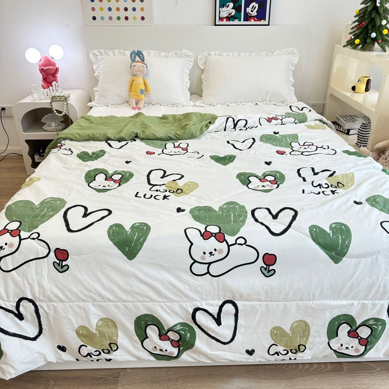 Chăn Cotton Đũi Hàn Mát Lạnh Kích Thước 2mx2m2 Chất Liệu Mát Mẻ,Chăn Tiện Ích Dễ Dùng